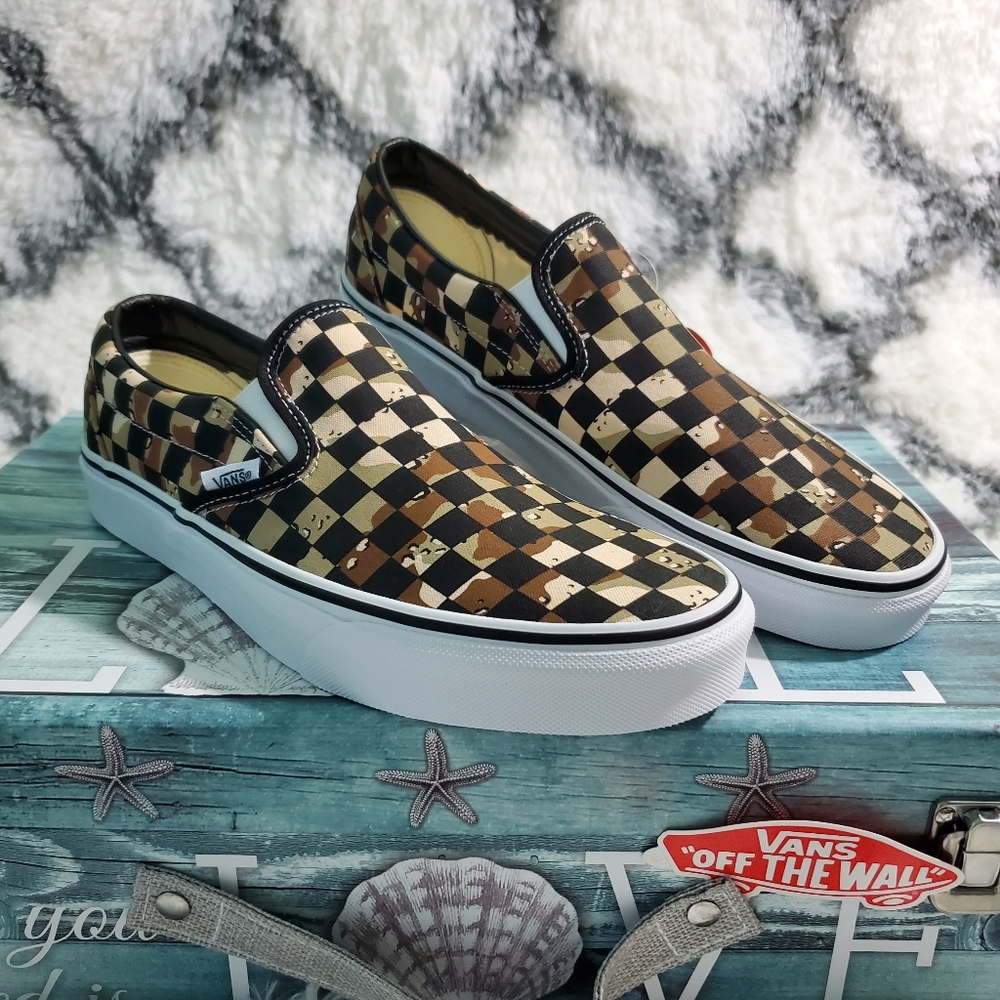 Vans men Classic slip on Checkerboard